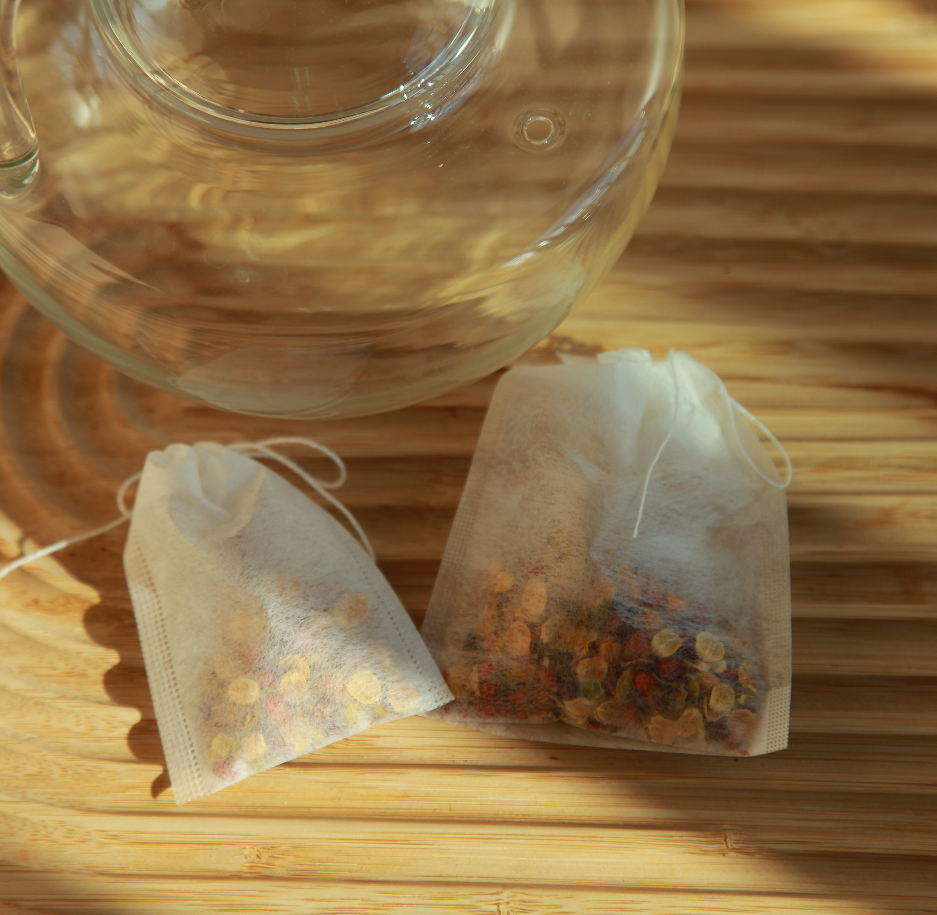 ODM High Quality Tea Bags Disposable Manufacturers –  Convenient PLA Non Woven Drawstring Tea Bags For Herbal And Flower Tea – WISH